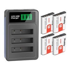 NP-BG1 Battery  3 Slot LCD Charger For Sony Cyber-Shot DSC-W100 WX1 H50 H55 H20