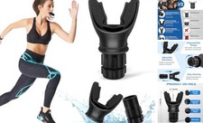 Portable Breathing Trainer with Adjustable Resistance Settings for 1P-Black