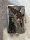 vintage sterling silver niello cigarette or card case from mid 20th century Siam