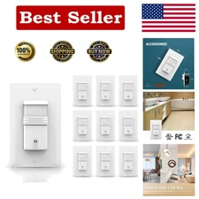 Automatic Motion Sensor Light Switch 10-Pack - Ideal for LED, CFL & Incandescent