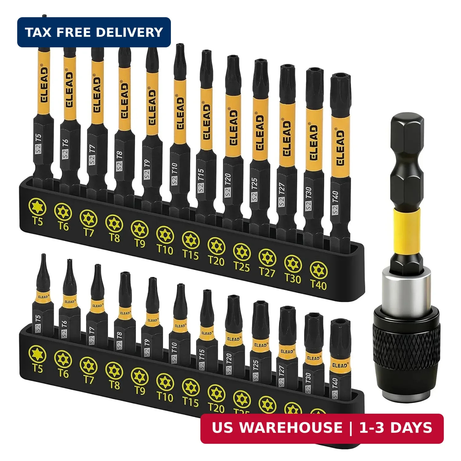 Tamper Proof Torx Bit Set: 25 Pieces T5-T40 Torx Security Bits Set | Torque Star