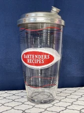 Bartenders Recipes Professional Cocktails Glass Shaker Mixer Barware Barista VTG
