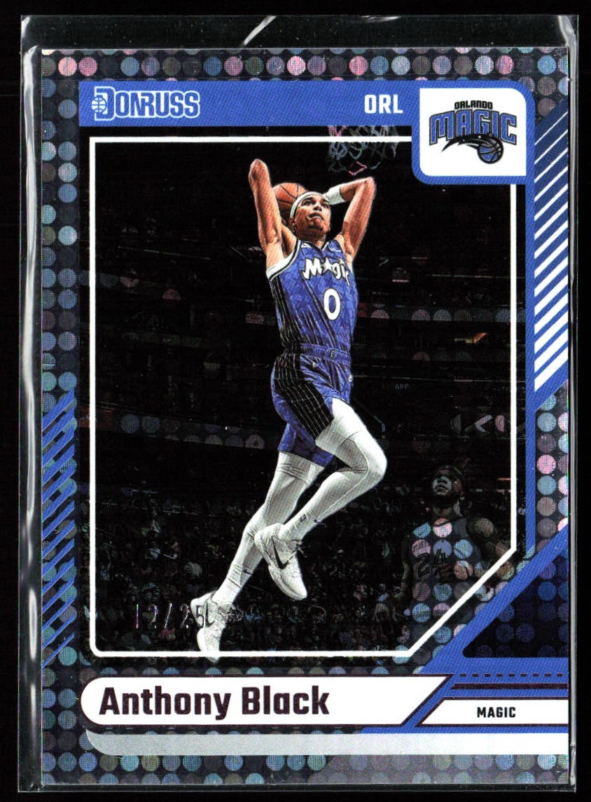 2024-25 Panini Donruss #60 Anthony Black Silver Disco /25 SSP Orlando Magic