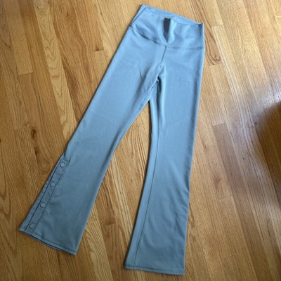 ALO Yoga Airlift High Waist Game Changer Flare Blue Leggings Snap Long Pant Sz M
