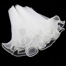 4.3 Yards White Flower Wrapping Mesh Paper Floral Bouquet Packaging Supplies