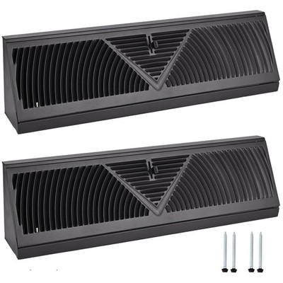 2 Pack 18 Inch Baseboard Register (Duct Opening Size) - Baseboard Vent