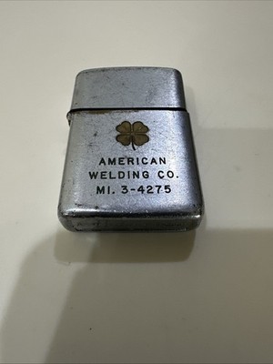 Vintage Halco Casa Linda Lumber DA 1-2628 Flip Top Cigarette Pocket Lighter