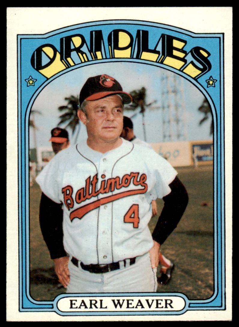 1972 Topps Set Break Earl Weaver #323 NM-MT or BETTER