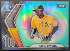 2022 Bowman Chrome Pedro Pineda #BTP-100 Scouts Top 100 Chrome Aqua Ref. /125