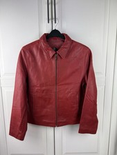 Vintage Red Tibor Leather Made In USA Women’s Leather Jacket Large Y2K 00s