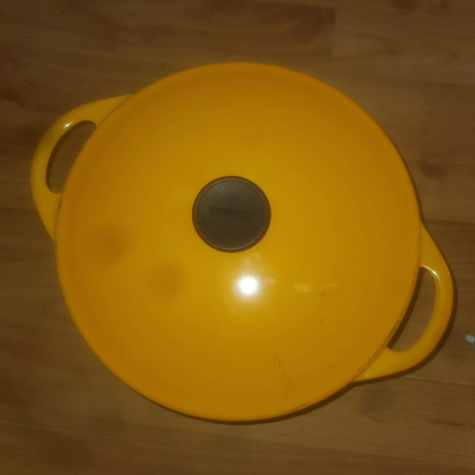 Vintage Cousances 22 Dutch Oven Marigold 3.5 Quart Made in France Le Creuset