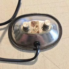 Vintage Fender Guitar  2 Button Footswitch Foot Switch Chrome Reverb Vibrato