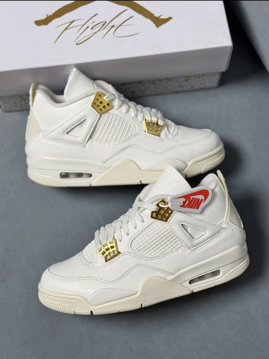 Size 5 - Air Jordan 4 Retro Metallic Gold W for sale online | eBay