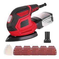 Sander, 200W Detail Sander has 2 Pcs Polishing Pads, 14000RPM, Compact Electr...