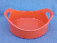 Rachael Ray - 2 Quart Oval Handled Serveware Bowl - Orange - 10 1/2" x 9 1/2"