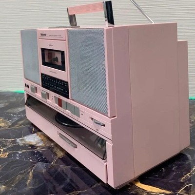 ラジオ・コンポ National Stereo Music System SG-J500 Panasonic SG-J500 Stereo Radio Cassette Tape Record Player Pink