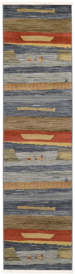 Fars Collection Modern Classic Colorful Tribal Inspired Design Area Rug (2' 7... - Image 2 of 4