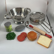Children's Play Kitchen Food and Aluminum Cookware