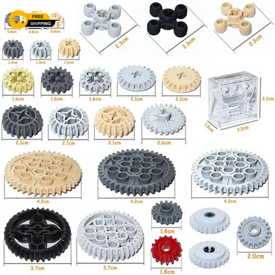MOC Technical Parts Gear Bulk Bricks Assemble Particles DIY Hightech Building