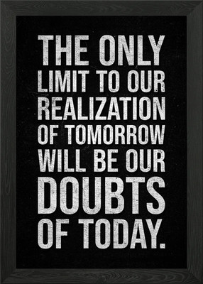 Inspirierendes Zitat: Limit to Reali gerahmtes Wandbild Poster Leinwanddruck Bild