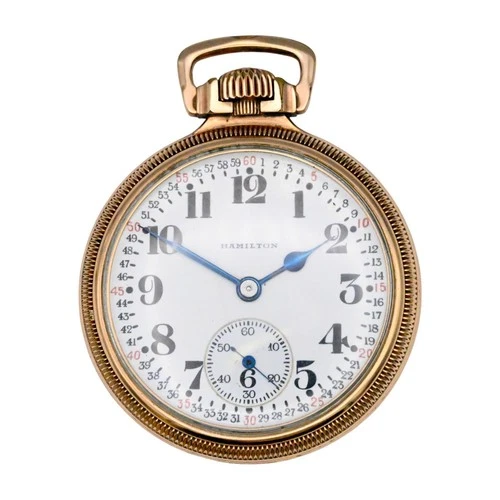 ANTIQUE HAMILTON GRADE 992 MODEL 2 RAILROAD POCKETWATCH 21 JEWEL 10K GOLD FILLED