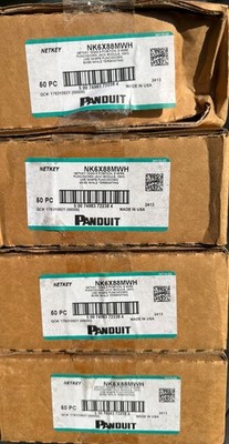 Panduit NK6X88MWH NetKey  Category 6A Punchdown Keystone Jack White Box of (50)