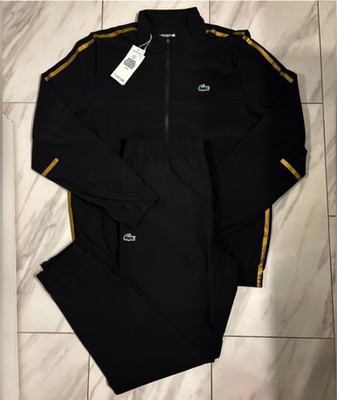 Lacoste Sport Men's Tracksuit Black Gold $280 New