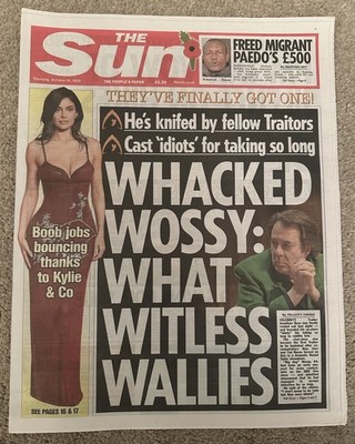 The Sun 30th October 2025 30/10/25 Celebrity Traitors & Palace Beat Liverpool
