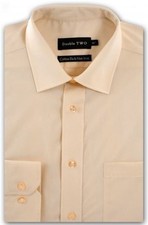 Double Two Men's Big Size Long Sleeve Cotton Rich Shirts 4500 15 Colours