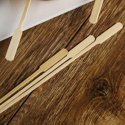 100 pcs 10-Inch long Light Brown Natural Bamboo Paddle Skewers Picks  Sale