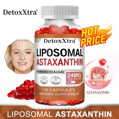 Liposomal Astaxanthin Softgel Balances Skin Cell Health Enhances Vision Function