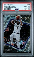 2021 PANINI SELECT #238 ANTHONY DAVIS ELEPHANT PRIZM PSA GEM MT 10 TOP POP