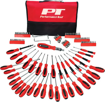W1721 100-Piece Magnetic Screwdriver Set with Pouch