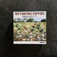 101 Pooping Puppies 1000 Piece Jigsaw Puzzle Funwares Dog Puzzle Sealed New