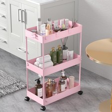 3-Tier Rolling Cart W/ Wheels Storage Craft Art Trolley Organizer Serving Cart