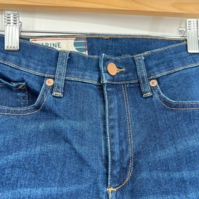 Marine Layer High Skinny Jeans Women's 26 Blue Dark Wash High Waisted View 6