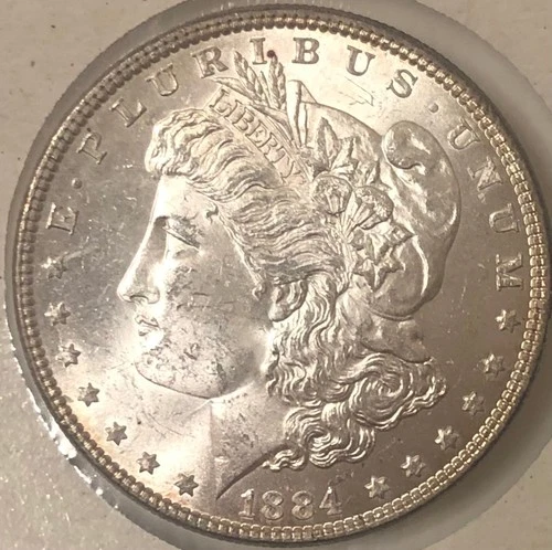 1884 Morgan Silver Dollar $  Uncirculated BU++ White, Luster  *Blaylock Estate*