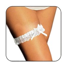 Wedding Garter for Bride White Bridal Lace Garter for Women 1-white