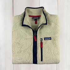 Vintage Patagonia Cream Retro Pile Vest full zip fleece gilet