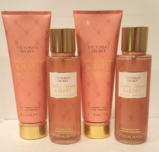 2 SETS of Victoria's Secret Golden Apricot  Honey Lotion  Body Mist 4 items 