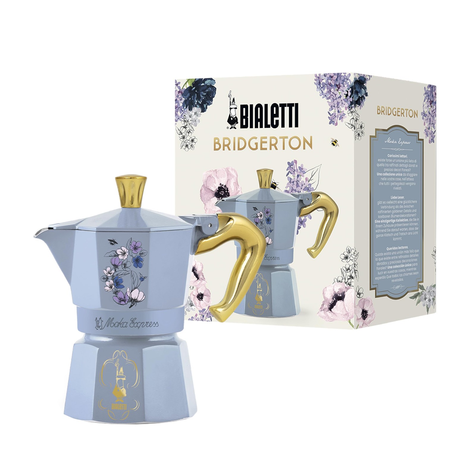 Bialetti Moka Express Bridgerton 3 Tazze - Edizione Limitata Netflix