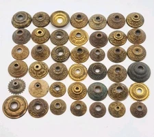 Antique Tear Drop Pulls Backplates or Escutcheons Brass Metal Hardware Lot