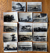 Lot of 14 Original Early Aviation Biplane Photos 1910s 1920s Aircraft