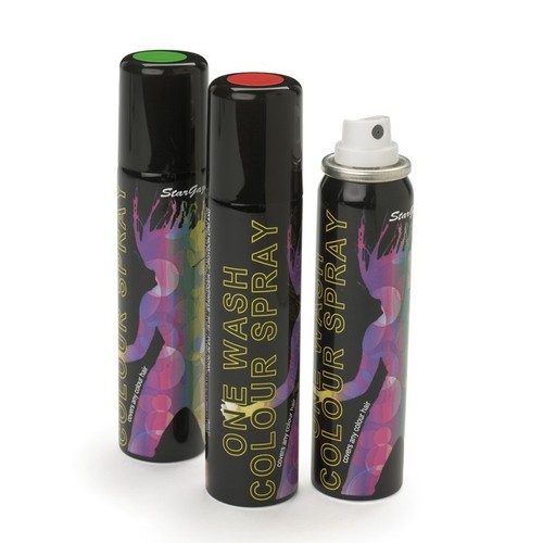 STARGAZER COLOUR HAIRSPRAY WASH OUT COLOURED UV *ALL COLOURS* HAIR