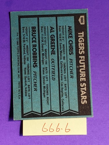1980 TOPPS BASEBALL TRADING CARDS 541-726 YOU PICK FREE SHIPPING 50% 2 OR MORE - 第 169/229 張圖片