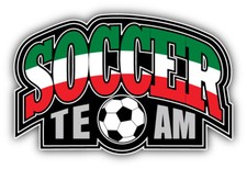 Italy Flag Soccer Team Slogan Car Bumper Sticker Decal