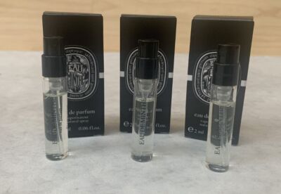 (Lot of 3) Diptyque Eau de Minthe Eau de Parfum Spray Sample 2mL/0.06fl oz ea.