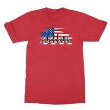 Chess & Chess Board US Flag Men's T-Shirt