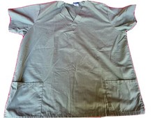 Medgear V-Neck Scrub Top Solid Basil Green Size XL Style 1002