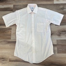 Vintage 80s Shirt Mens 15.5 Arrow Brigade Short Sleeve Peach UNION USA